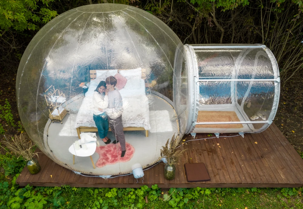 outdoor bubble tent for winter